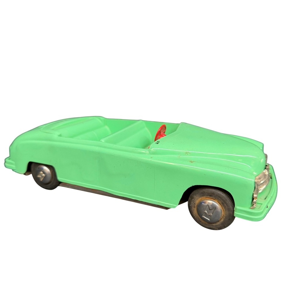Vintage Toy Founders Kaiser Convertible Toy Car 1950s Green Plastic Metal Base